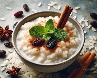 Arroz con leche y canela